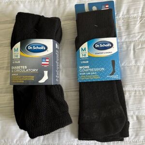NWT Dr. Scholl’s Diabetes & Circulatory Socks 4 Pr. Ankle 1 Pr. Compression Sz M